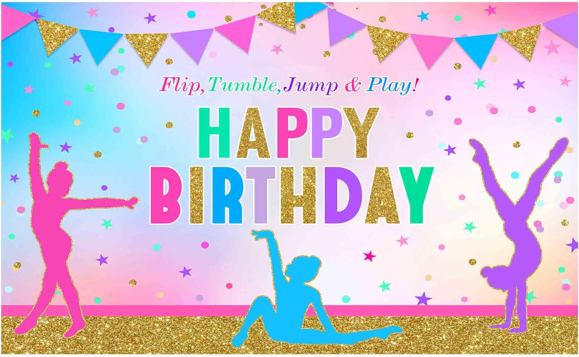 8x6 FT Donut Grow Up Birthday Backdrop Colorful Bright Confetti Sprinkle - View #3