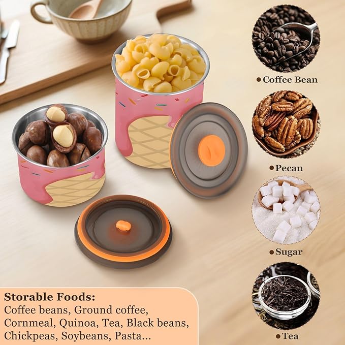 ALAZA Recipiente de Alimentos Acero Inoxidable 30 oz para Café, Té, Azúcar miniatura 7