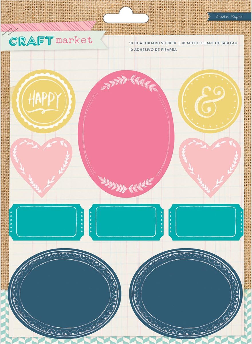 Crate Paper 683659 Market Colored Chalkboard Stickers