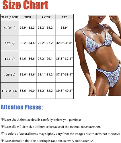 Miniatura 6 de BIKINX Conjuntos de bikini para mujer, trajes de baño de dos piezas, trajes de baño sexy push up de pierna alta, bikinis neón