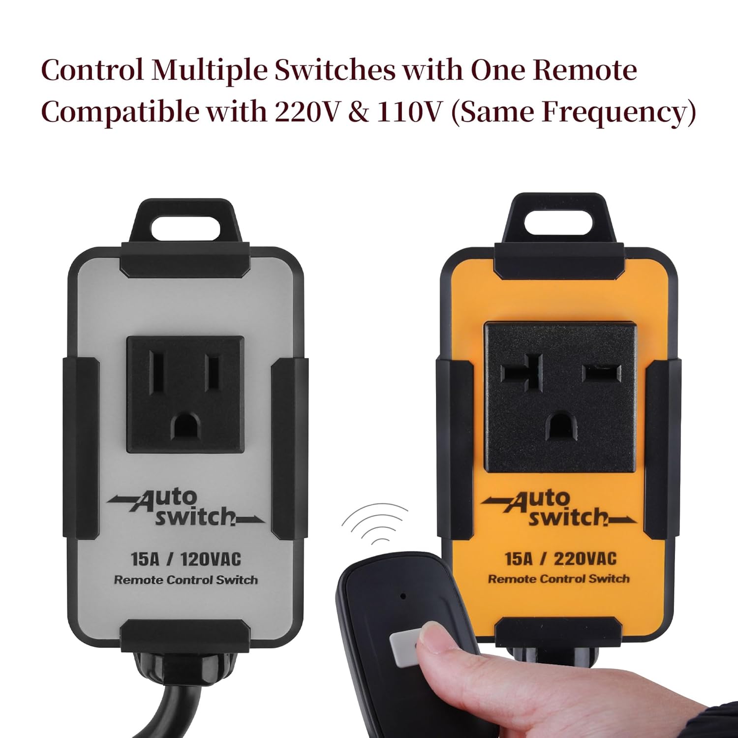 O'SKOOL 120V Wireless Remote Control Dust Collector Starter Outlet Switch (Battery Included), PTA09