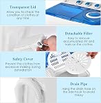 Giantex laveuse portable, 26lbs Laveur et Spinner Combo,18 lbs lavage 8 Lbs Spinning, Pompe de vidange intégrée, avec contrôle du temps, Dorm Apartment Twin Tub Mini Lave-linge Blanc Bleu
