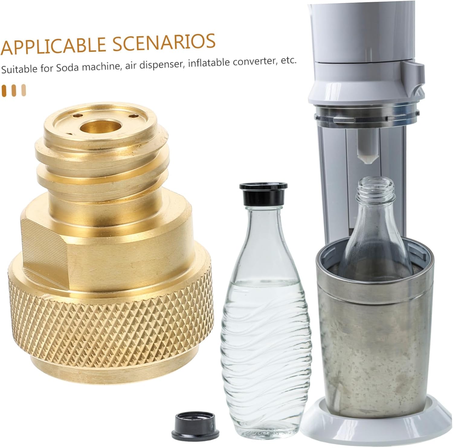 Professional Soda Water Connector Adapter for Cylinders Compatible with Sodastream Threaded Design Easy to Install for Home Carbonation Systems