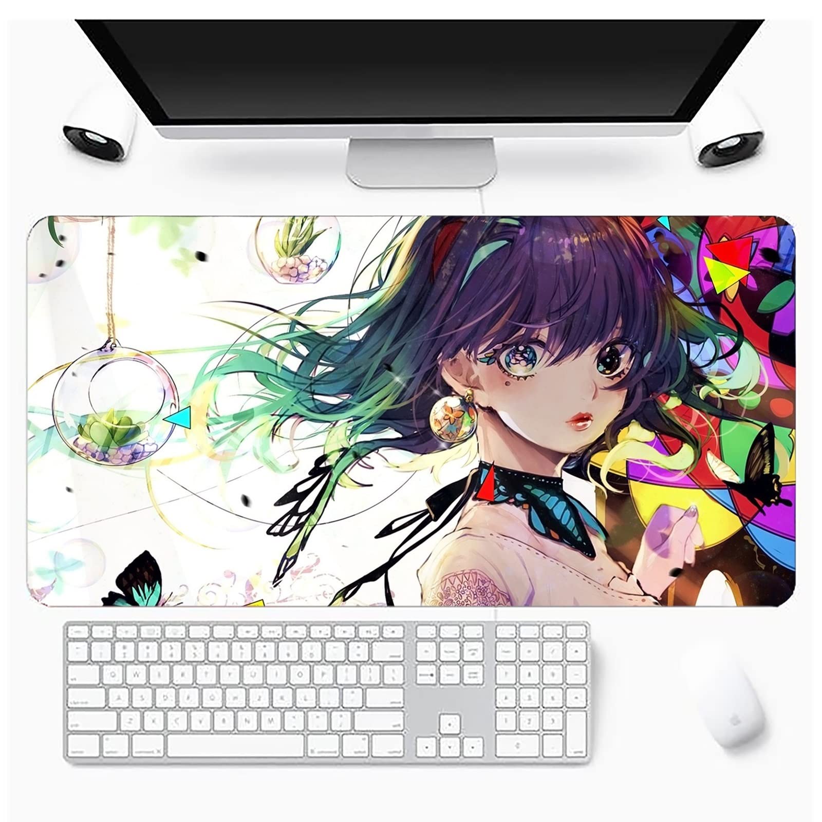 Amazon.co.jp: マウスパッド カラフルなアニメガールゲーミングマウス