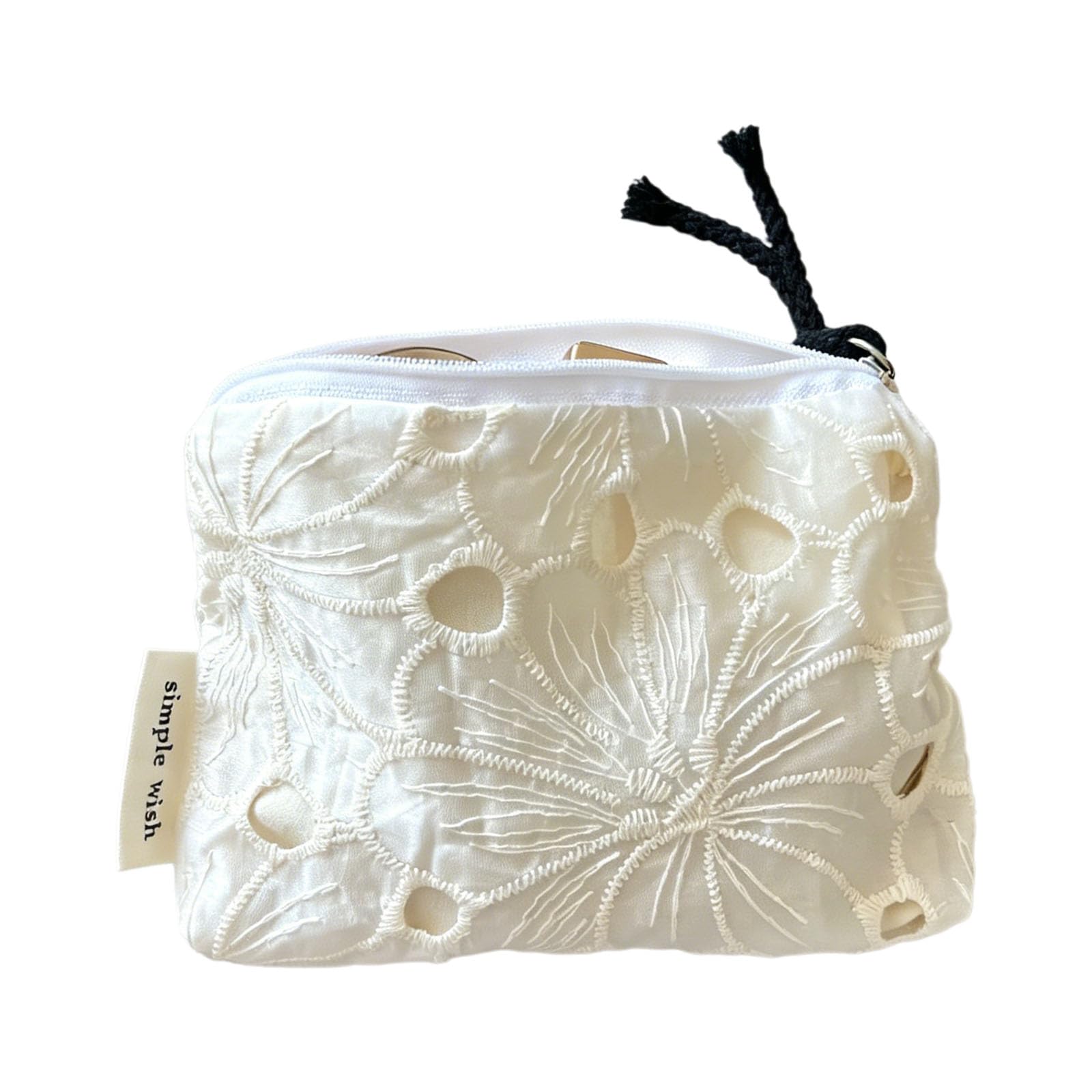 Xinsheinelry Artistic Cotton Linen Pouches with Delicate Embroidery Fashionable Miniature Bag for Keepsakes Collection Lovely Embellished Fabric Container