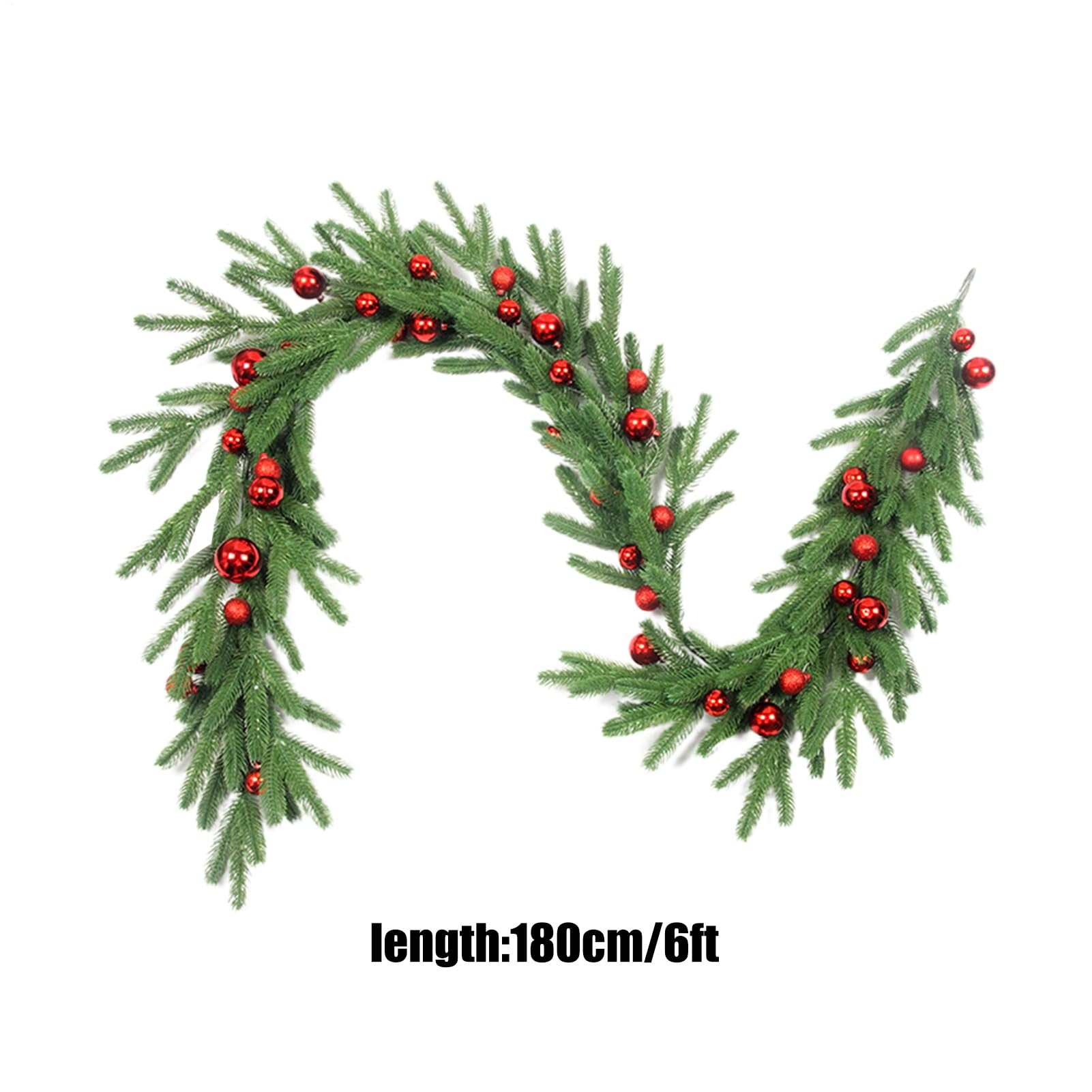 Couronne De Porte De Noël Décoration Murale et Porte en Branches de Pin | Guirlande Décorative En Végétation Artificielle Pour Décoration Maison Intérieur Extérieur Terrasse Jardin