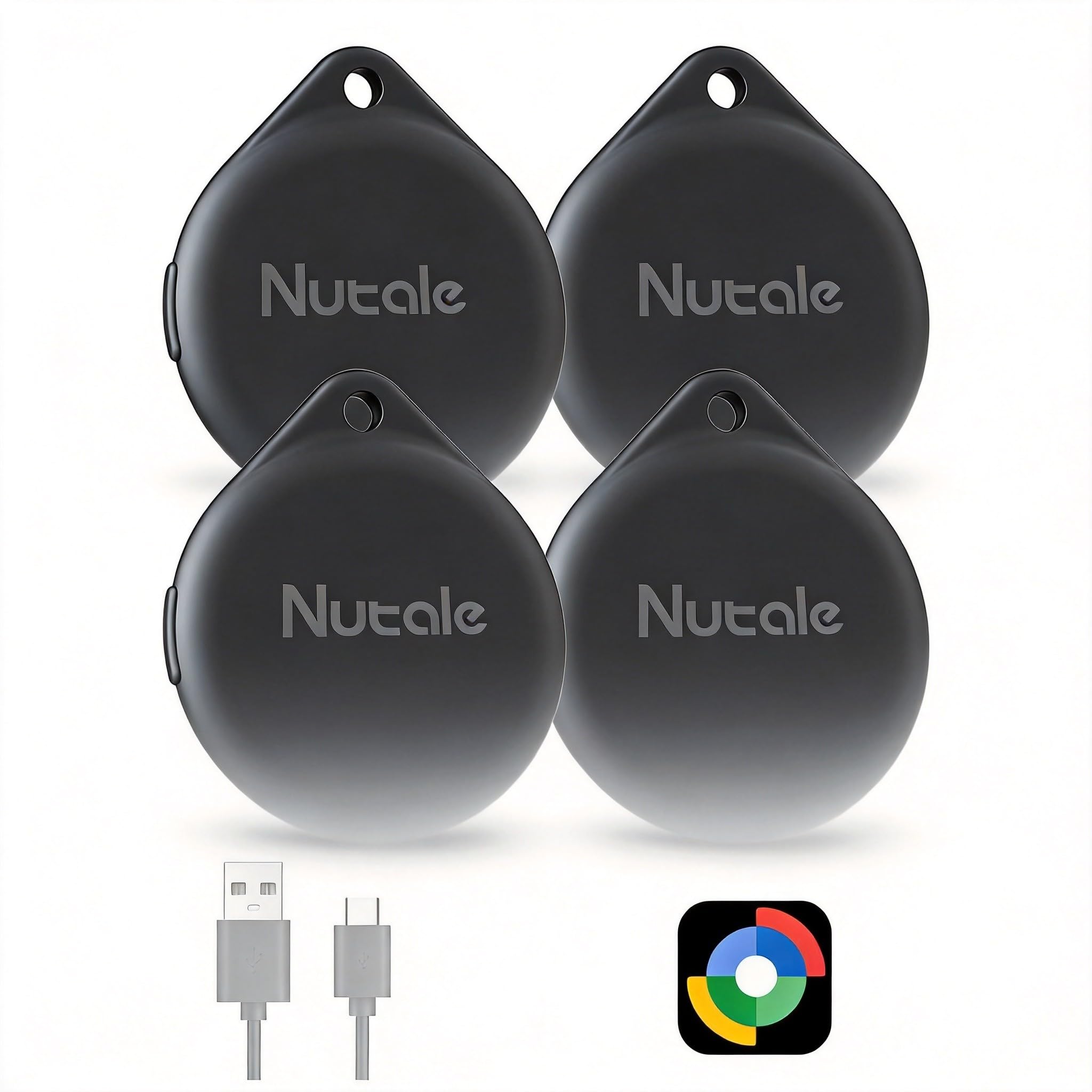 Nutale Bluetooth Android Tracker Tags, USB-C Rechargeable Smart Key Finder