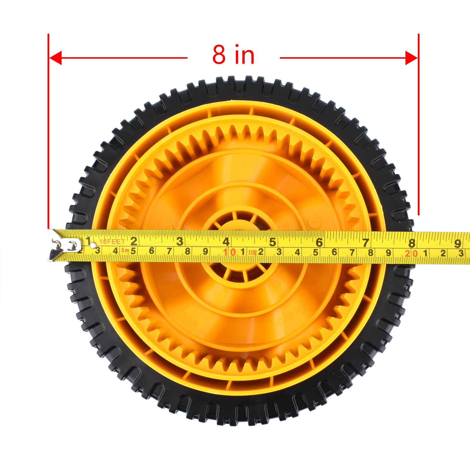 Rueda delantera de cortacésped de 8 pulgadas para MTD 634-0190A 634-04100A, 2 piezas