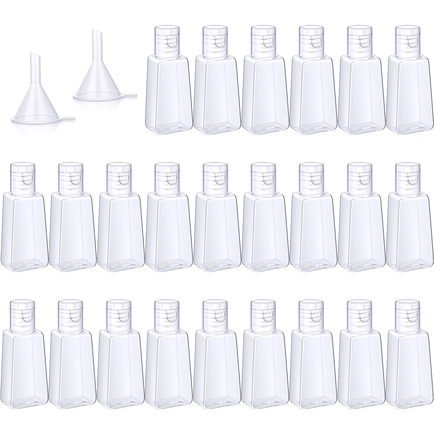 24 Pieces Empty Bottles with Flip Cap Travel Size