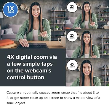 Creative Live! Cam Sync V3 2K QHD Webcam with 4X Zoom | 2K QHD Webcam, 4X Digital Zoom, Dual Microphones, Plug-and-Play, PC, Meetings