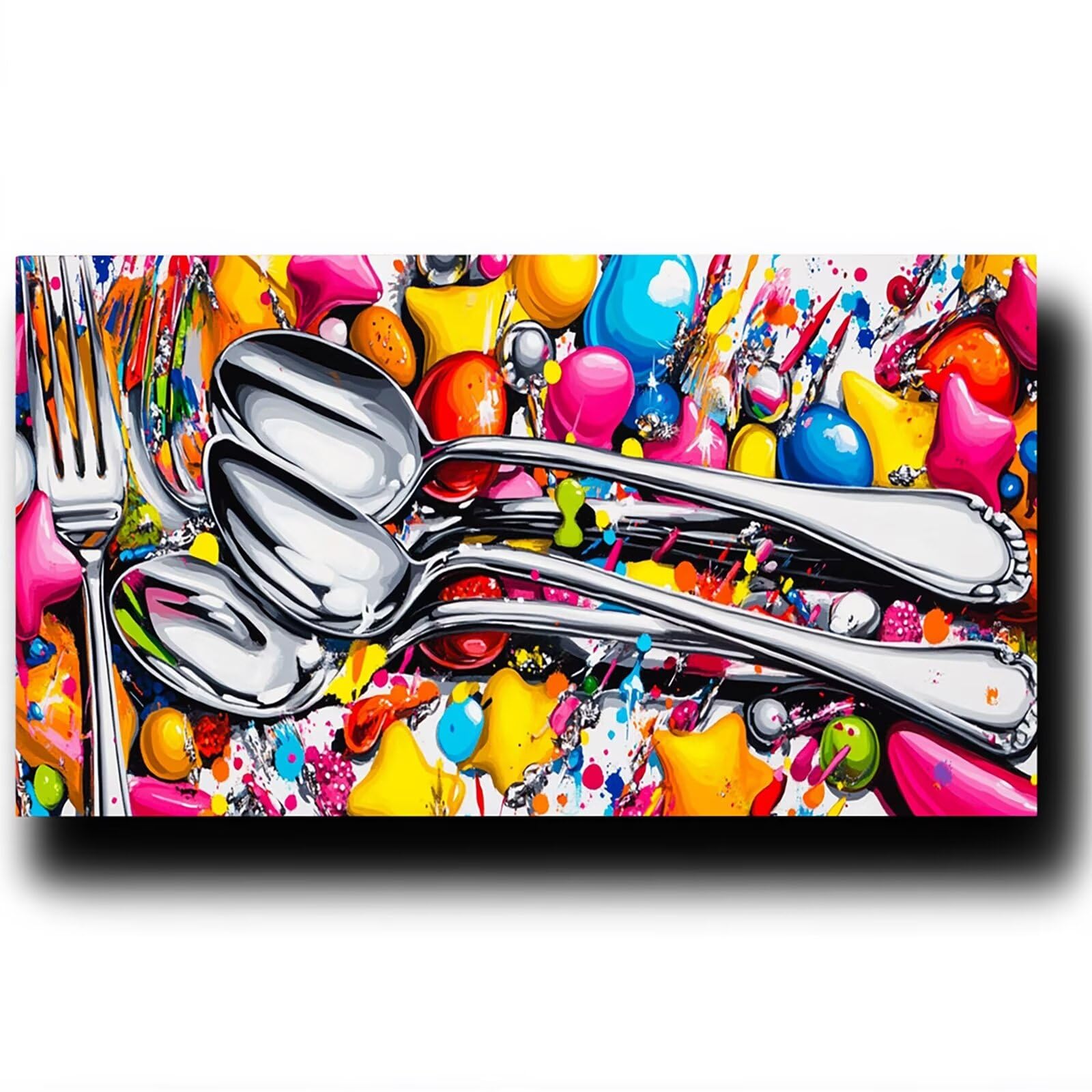 Pintar por Numeros Adultos Vajilla, Pintar por Numeros Niños Kit Manualidades Adultos Abstracto Cuadros para Pintar por Numeros Pintura Acrílico, Cuadros Decoracion Salon Modernos 80X160cm 7w-5-7