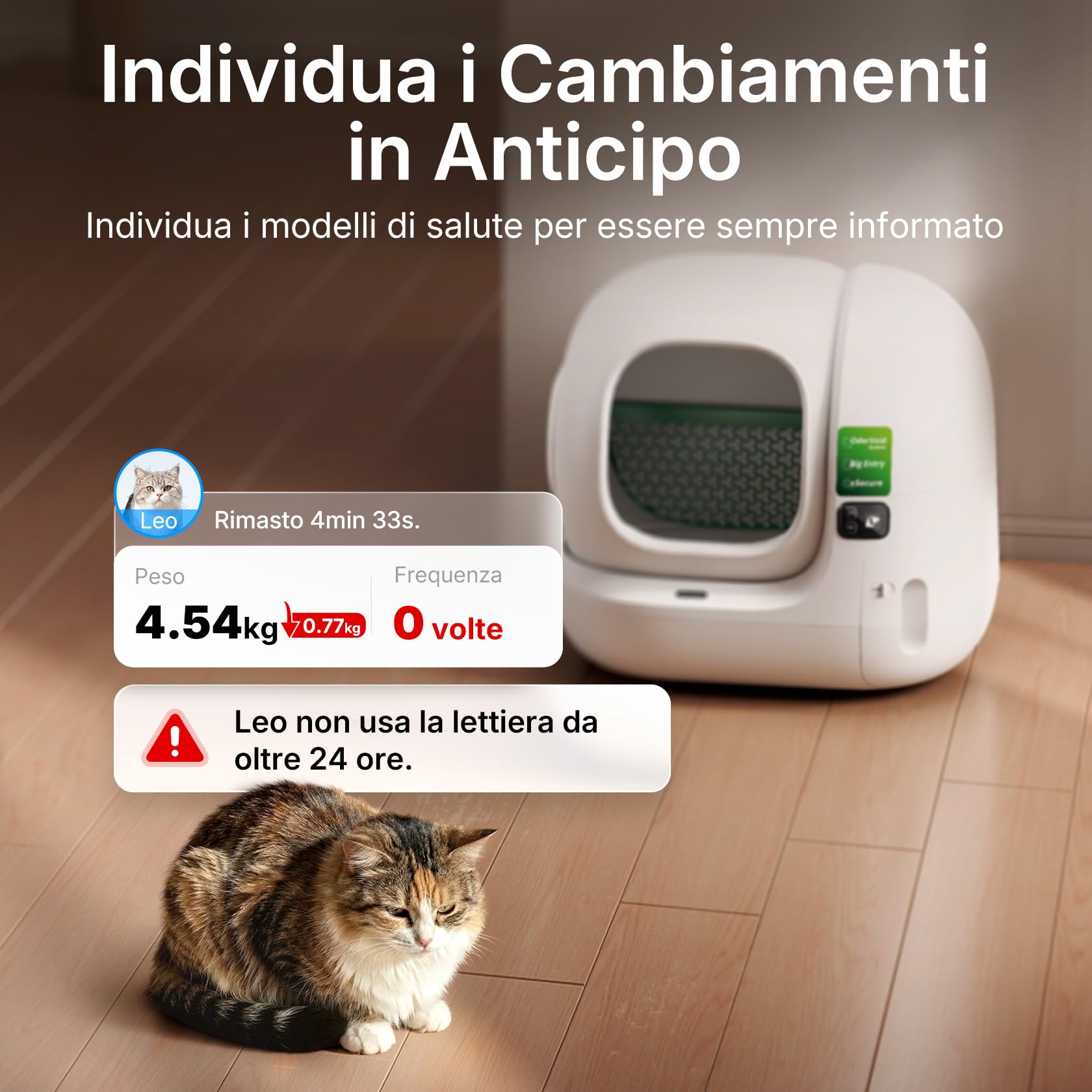 PETKIT PUROBOT MAX 3 Lettiera Gatto Autopulente, Ampio Ingresso, Spazio 76L, Doppio Sistema Deodorante, Design Anti-Perdite, xSecure Anti-Intrappolamento, Controllo App, Ideale per Famiglie Multigatto