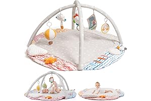 Ladida Stage Based Baby Play Gym, 4 Zone Grey Rainbow Sensory Motor Play Mat