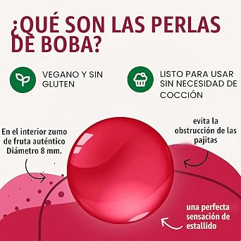 INSPIRE FOOD Bubble Tea Popping Boba Raspberry 3.2kg | Prepare Delicious