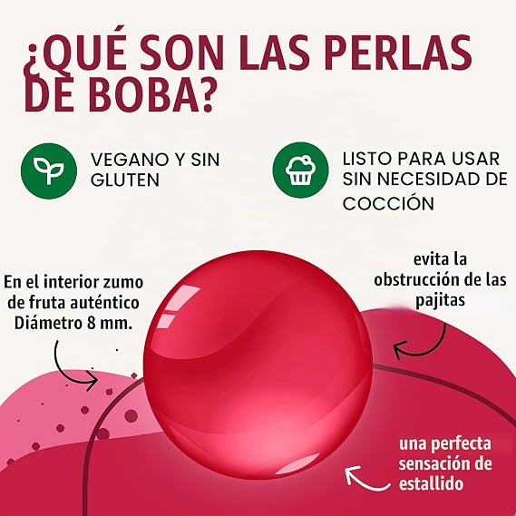 INSPIRE FOOD Bubble Tea Popping Boba Raspberry 3.2kg | Prepare Delicious