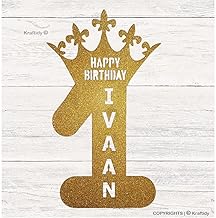 Kraftidy Customized Name Age Numbers Happy birthday personalized Wooden banner with name decoration set for Boys, Girls, Love Ones Happy Birthday Decoration Banner