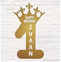 Kraftidy Customized Name Age Numbers Happy birthday personalized Wooden banner with name decoration set for Boys, Girls, Love Ones Happy Birthday Decoration Banner gallery image