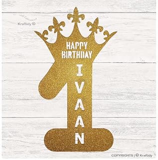 Kraftidy Customized Name Age Numbers Happy birthday personalized Wooden banner with name decoration set for Boys, Girls, Love Ones Happy Birthday Decoration Banner