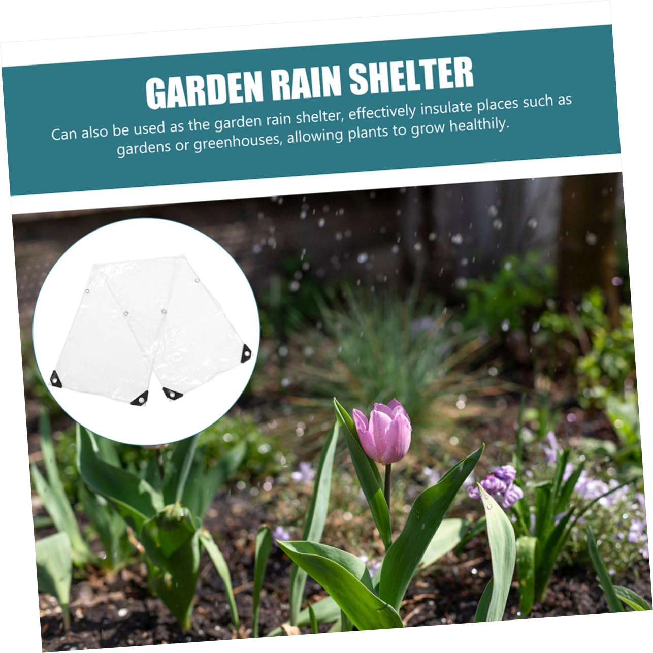 SUPVOX Large PVC Tarp Insulated Camping Tent Cover Waterproof Window Balcony Tarp Greenhouse Sunshade Lightweight Outdoor Tent Random