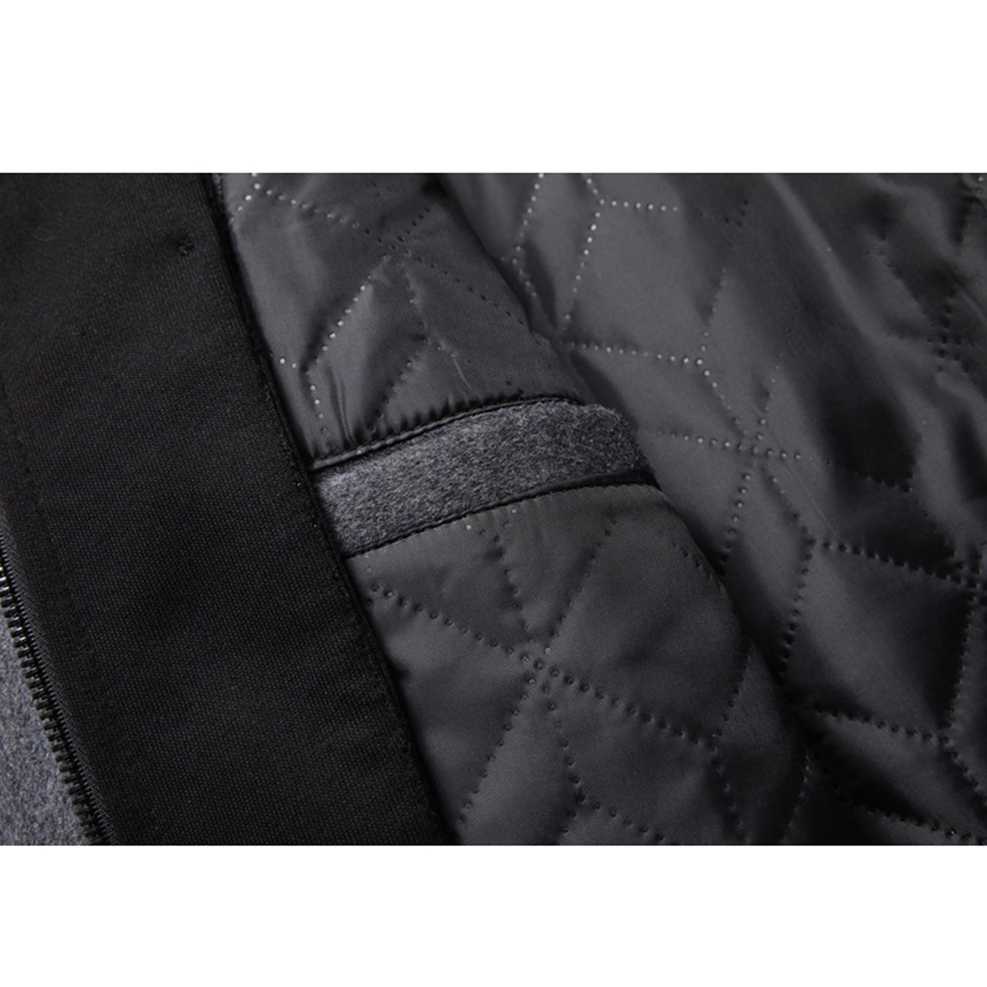Bestgift Cappotto uomo in lana di media lunghezza con cappuccio staccabile