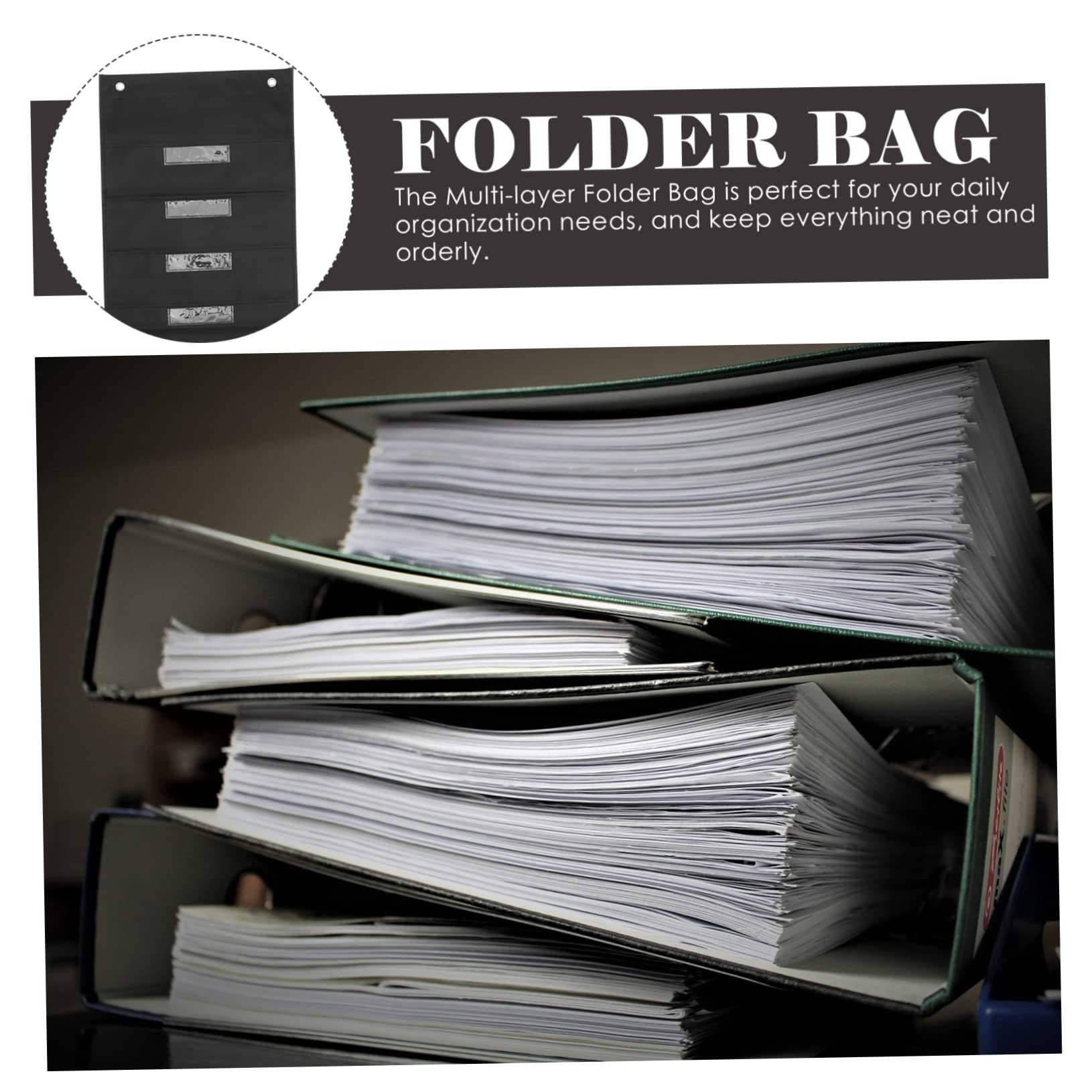 SEWACC Portable File Organizer Wall Hanging Document Storage Bag Capacity Multi File Folder for Home Office School and Travel Easy Classification Bills Receipts