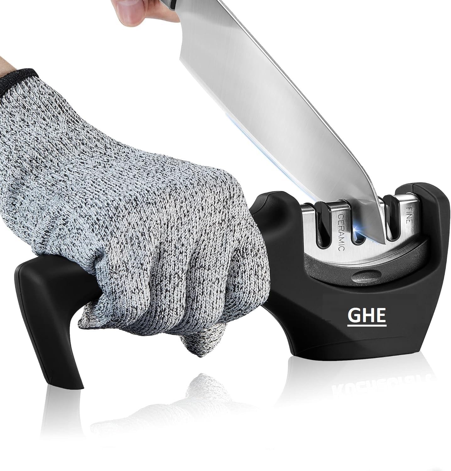 GHORI ENTERPRISH®Knife Sharpener - 3-Stage Knife Sharpening Tool Helps Repair, Restore and Polish Blades(1 PIC)
