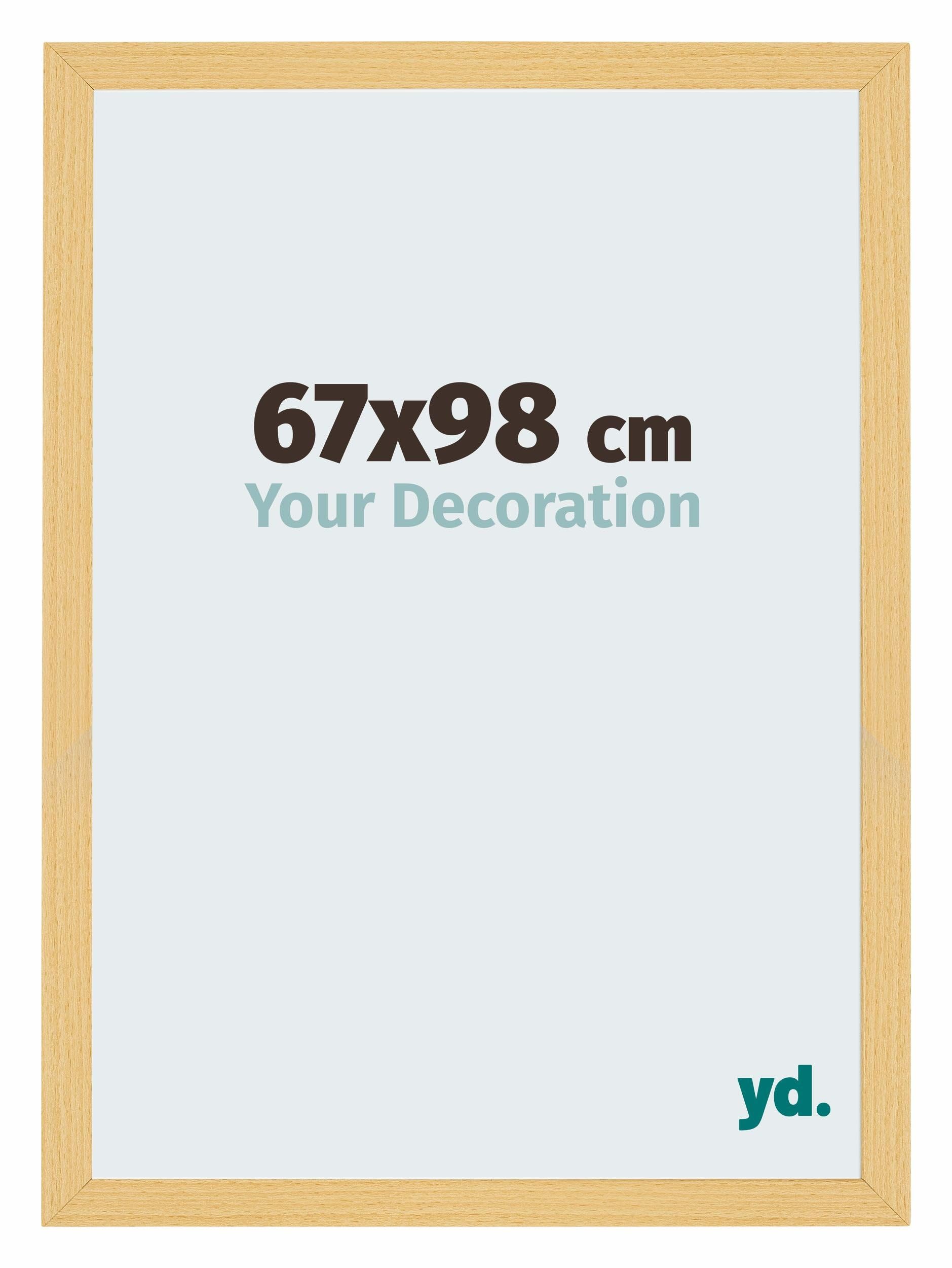 Your Decoration - Picture Frame 67x98 cm - Beech Design - Decorative Wall Frame in MDF with Antireflection - Frame 67x98 - Mura