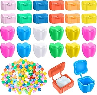 200 Pcs Tooth Boxes for Lost Teeth, Colorful Tooth Savers for Kids, Tooth Treasure Chest Tooth Fairy Box Tooth Holders for Boys and Girls Teeth Keepsake Box for Party Favor Supplies