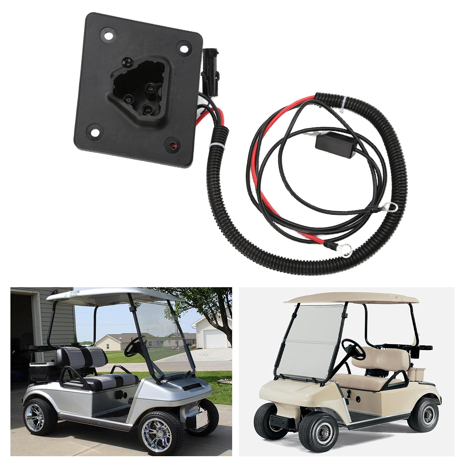 Receptáculo de Cargador de 48 V Adecuado para EZGO RXV Electric 48 V -Q 2008 en Adelante, Reemplazo Directo