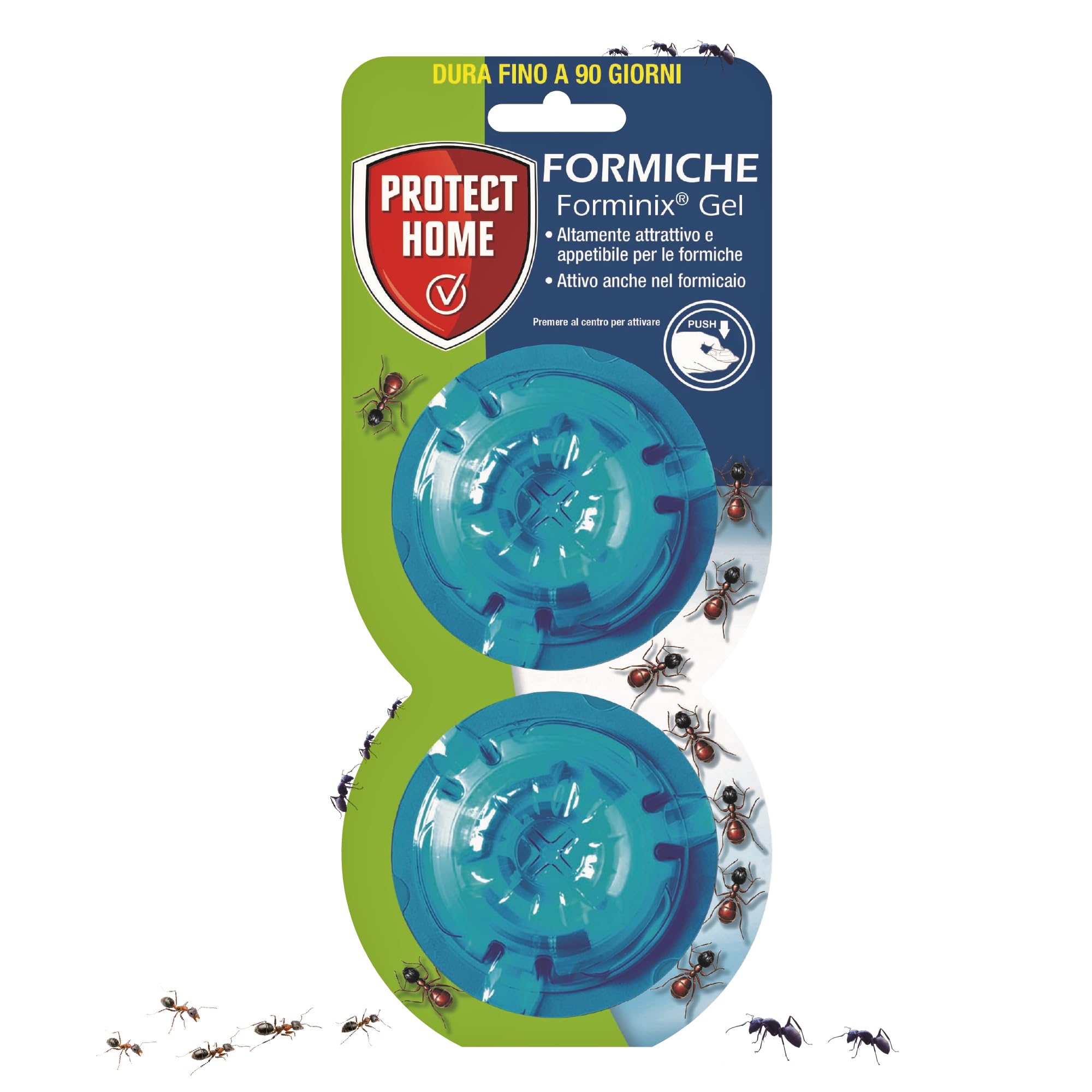 Protect Home Forminix Box, Veleno per Formiche in Gel Box Pronto Uso Efficace, Elimina il Nido in breve tempo Ideale per Ambienti Interni ed Esterni 2 Box