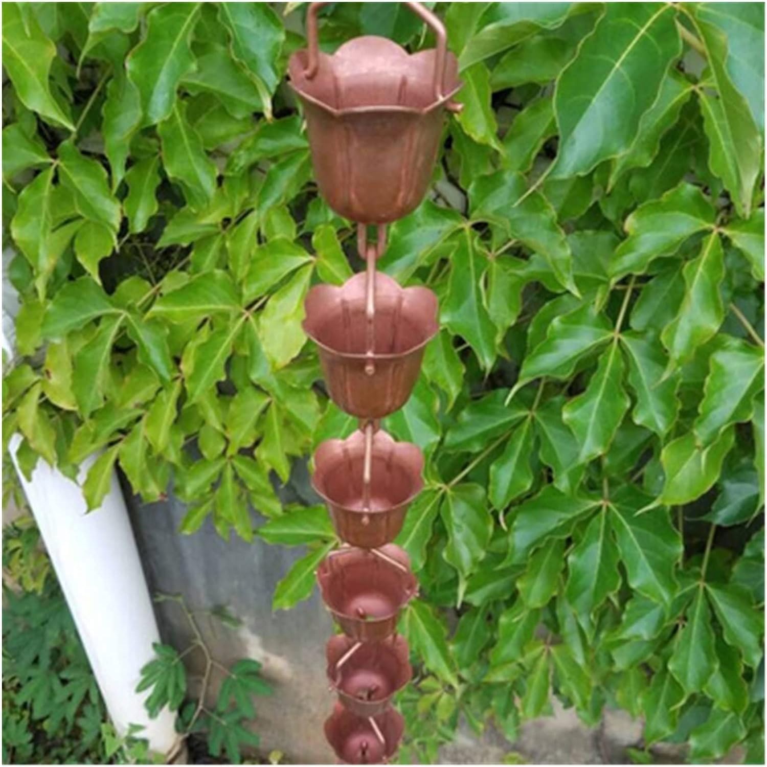 Rain Chains Japanese-Style Rain Chains，for Gutters Roof Copper Rain Chain Water Chain Rain Bell Temple Courtyard Drainage Link