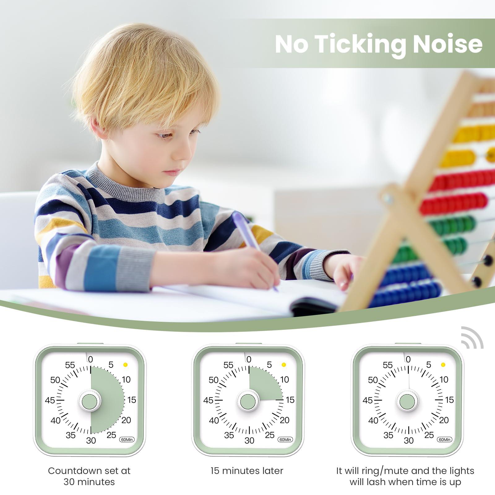 Visuele timer voor kinderen, 60 minuten, digitale schattige visuele timer voor klaslokaal, huisonderwijs, leren, tijdmanagement, tool, aftellen Visuele timer voor kinderen, 60 minuten, digitale schattige visuele timer voor klaslokaal, huisonderwijs, leren, tijdmanagement, tool, aftellen