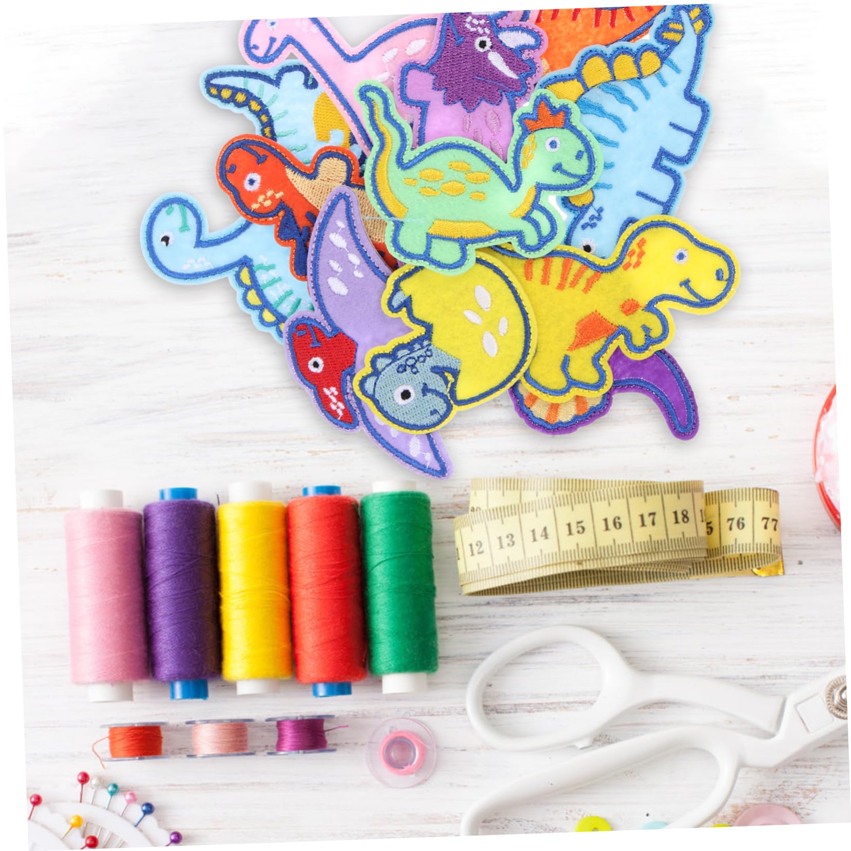 SHINEOFI 3 Stück 2 Dinosaurier-Aufkleber Flicken aufnähen Aufnäher für Jeans Ornament für Kinder schuhreparatur kinder bastelset Reparaturmaterialien für Kleidung Rucksack-Patches Polyester