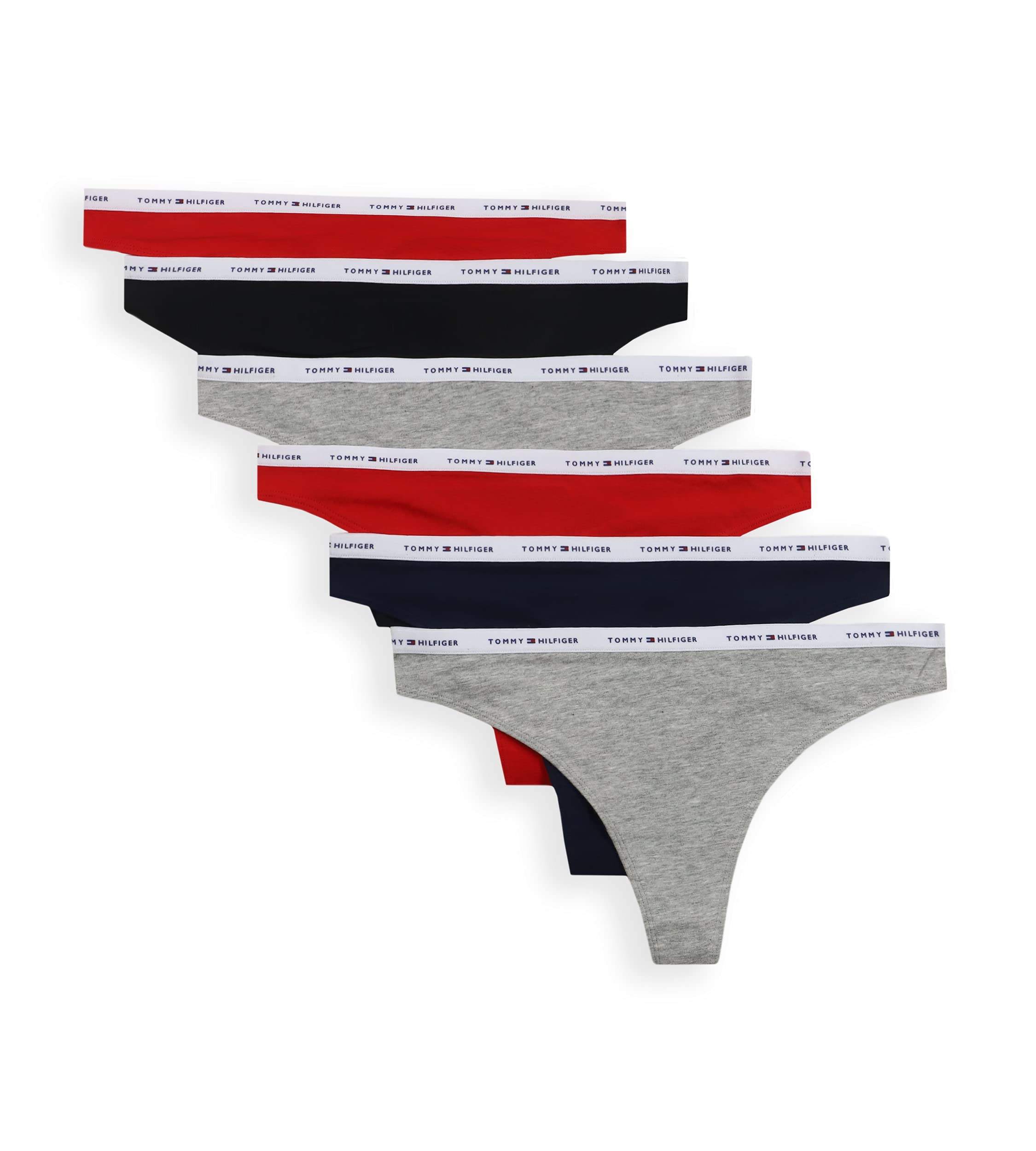 Tommy Hilfiger Women's Cotton Thong Underwear - 6 Pack