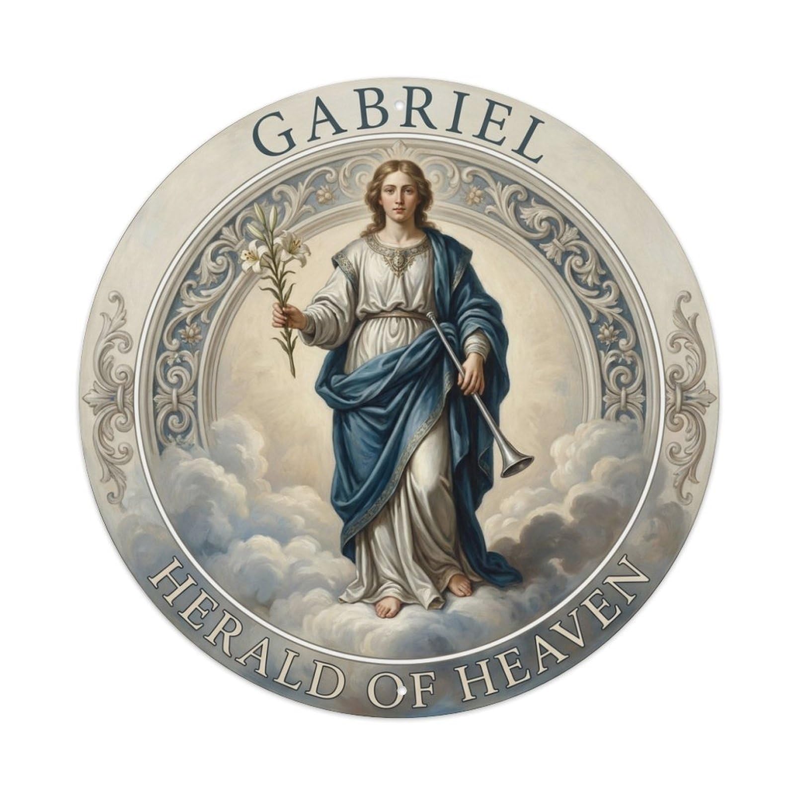 Herald of Heaven Archangel Gabriel Messenger Metal Tin Sign