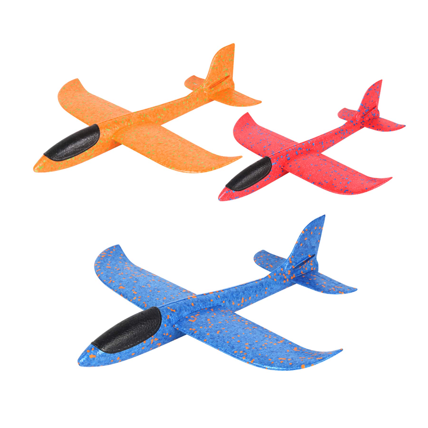Buy 3 Pack Airplane Toys 17.5 inch Large Throwing Foam Plane 2 Flight
