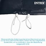 Intex Easy Set Swimming Pool Cover 10ft / 305cm, Blue Round Vinyl Cover for Easy Set Pools, Rope Ties, Drain Holes and Debris Protection, 28021 - 5