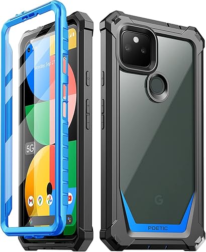 Poetic Guardian Series - Funda diseñada para Google Pixel 5A 5G, híbrida de cuerpo completo, a prueba de golpes, con protector de pantalla