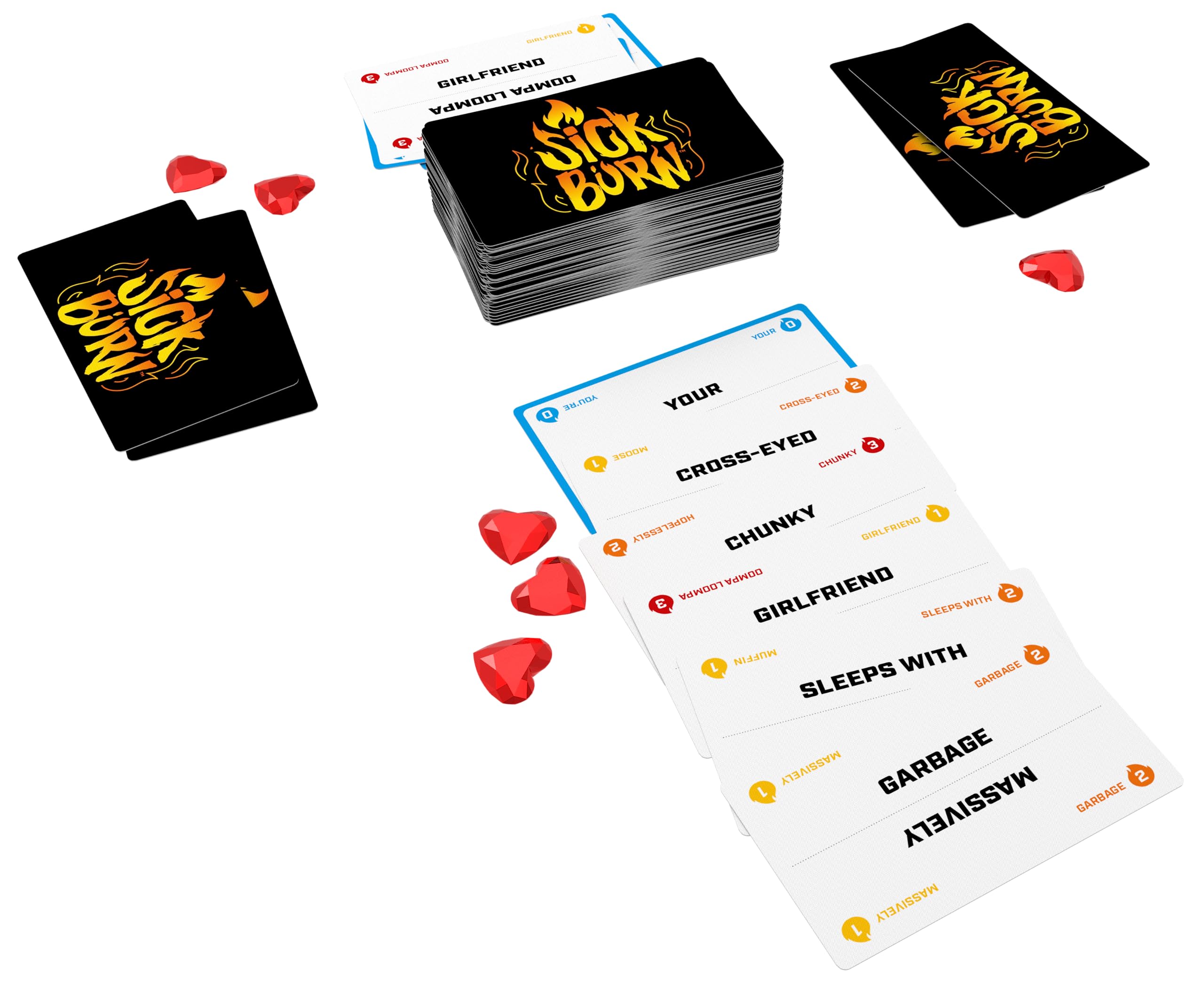 Endless Games Sick Burn Card Game - Combine Words & Phrases to Insult Your Friends - Party Game for 2-8 Players, Ages 14+ - Image 2