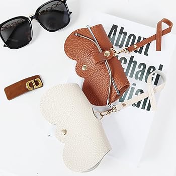 BRIEFING ブリーフィング FUSION EYE WEAR CASE FEISEDY 2Pack Soft Leather Sunglass Bag, Holder Eyeglasses