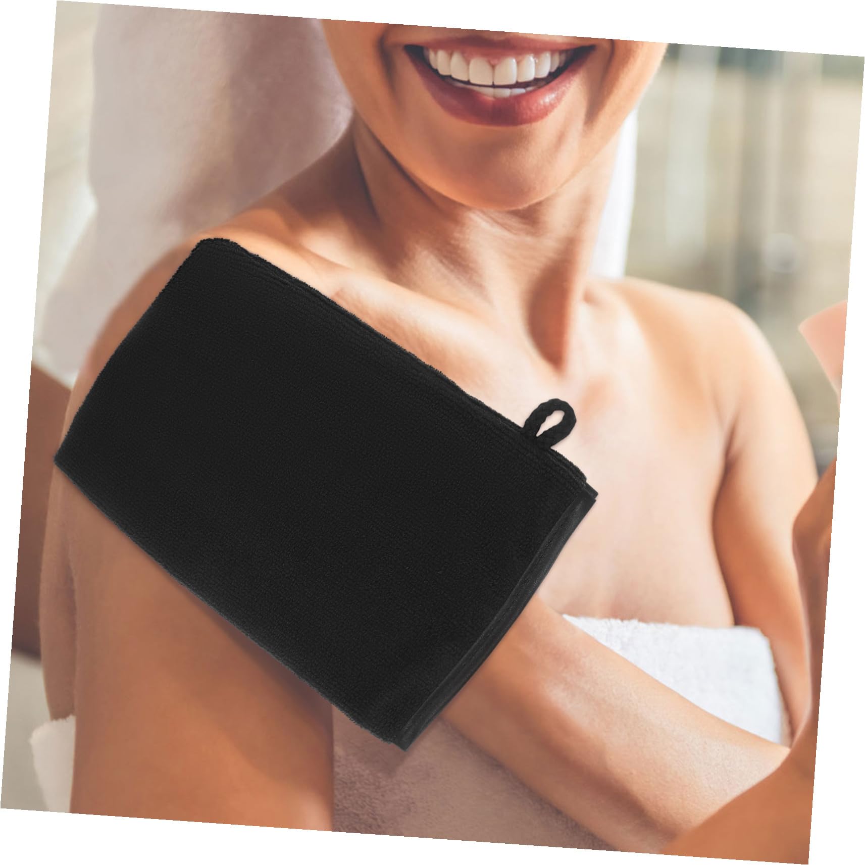Hohopeti 6 Stück Duschhandschuhe aus Superfiner Faser mit Tiefenreinigung und Make Up Entfernung Peelinghandschuhe für Körper und Gesicht Duschzubehör für Damen