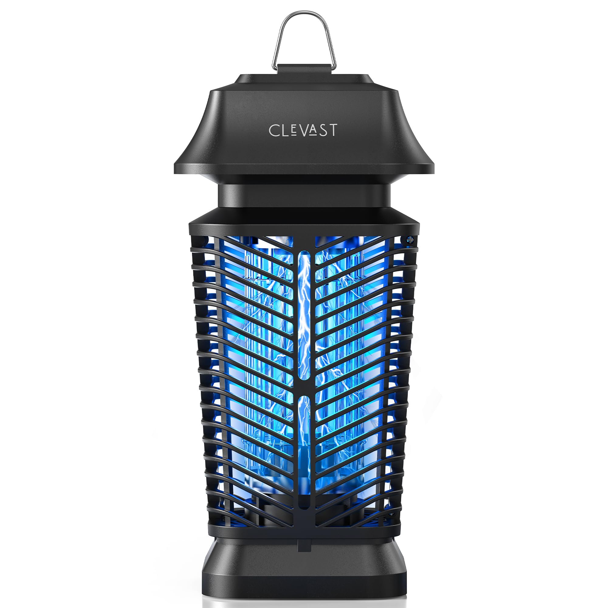CLEVAST Bug Zapper Outdoor - Electric Mosquito Killer with LED UV Light, Waterproof Fly Trap for Patio, Yard, Garden, Indoor Use, Black Insect Zapper Lamp Ink Black