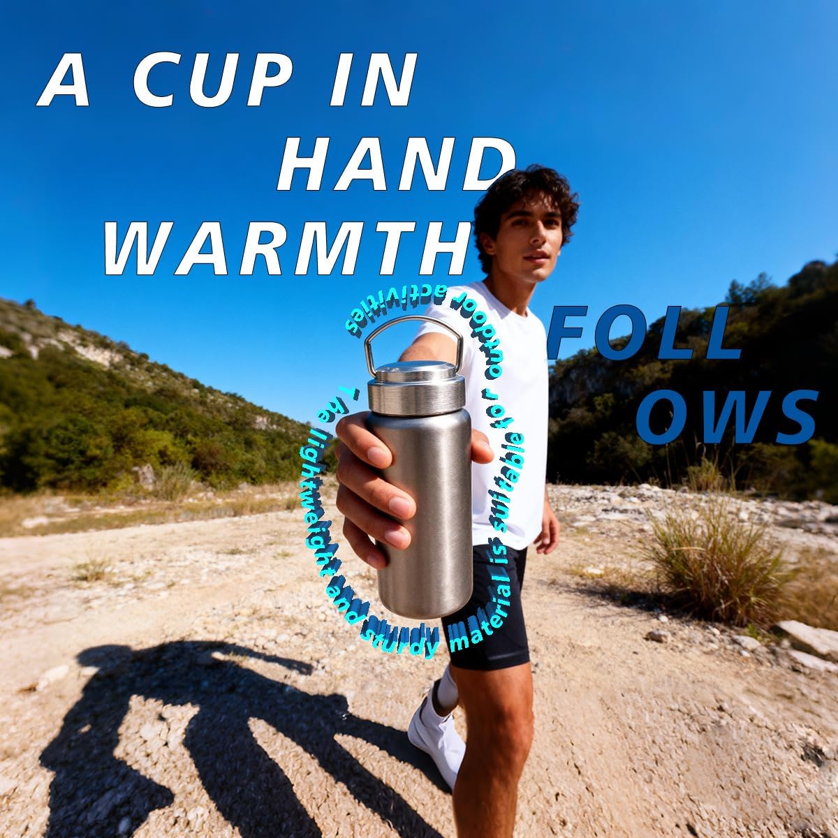 25oz Stainless Steel Vacuum Insulated Water Bottle, Keeps Drink Cold up to 24 Hours & Hot up to 12 Hours Leak Proof and Sweat Proof Large Capacity Wide Mouth Metal Bottle - Image 7