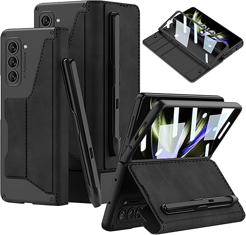 DEMCERT Funda para Samsung Galaxy Z Fold 5 5G con ranura para S-Pen Fold5 Edition, fundas militares de armadura de cuerpo completo, antiarañazos,