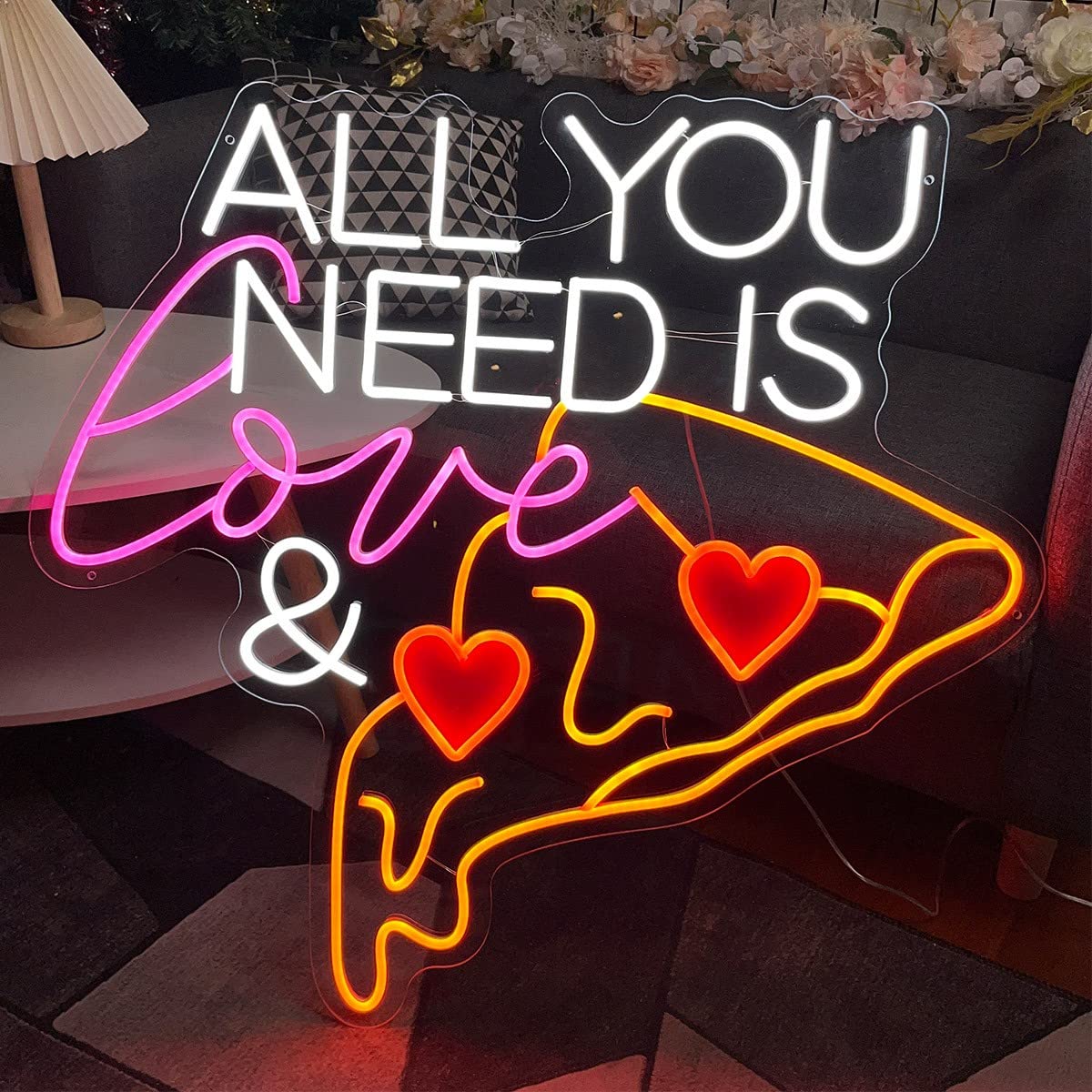 All You Need Is Love &Pizza Neon Sign-Custom Personalized Shop