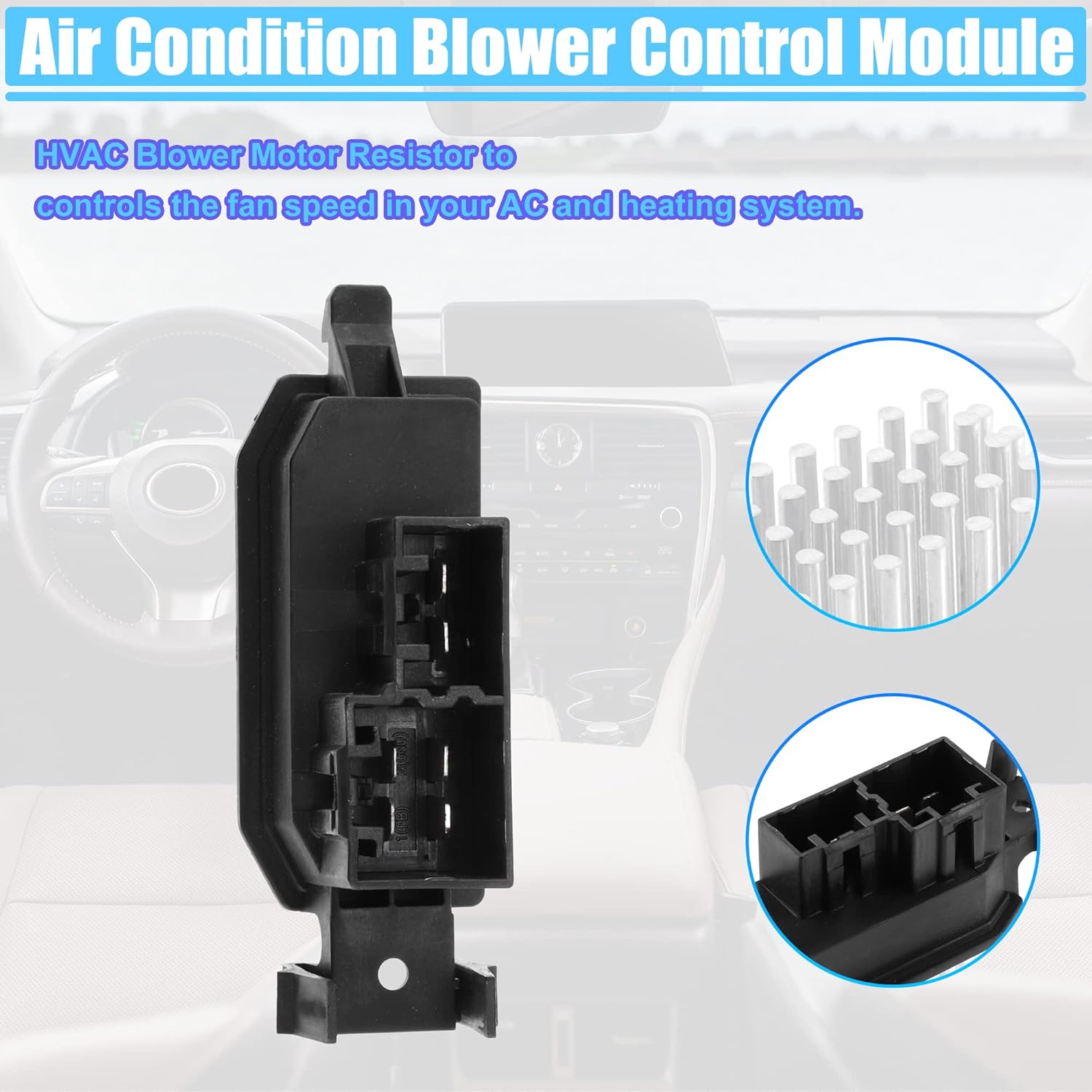 ACROPIX HVAC Blower Motor Resistor AC Blower Control Fit for Dodge Dart Aero - Pack of 1 Black