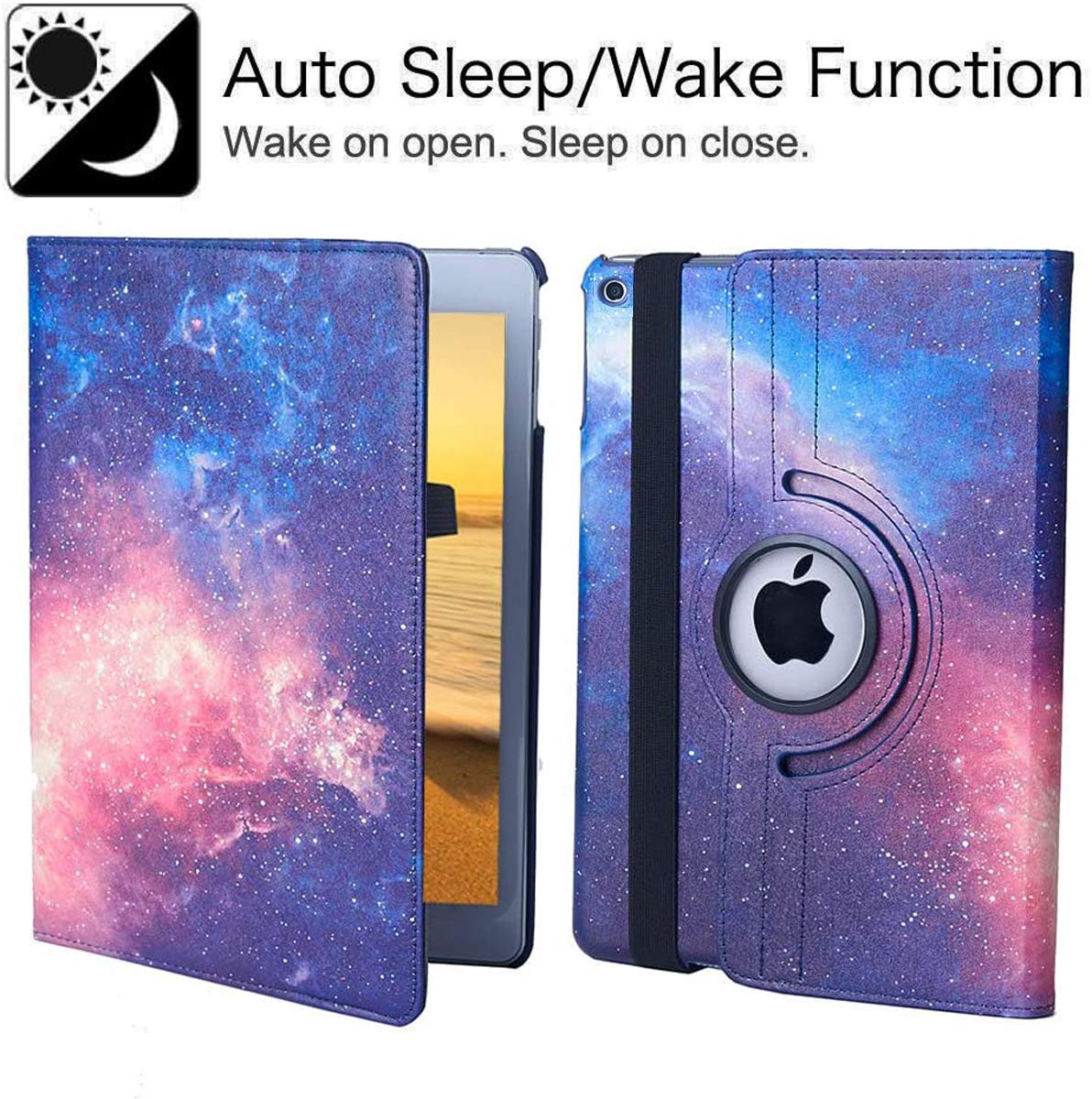 Custodia Per IPad 9a/8a/7a Generazione 10.2" - Rotazione 360° Con Portapenne E Retro Trasparente
