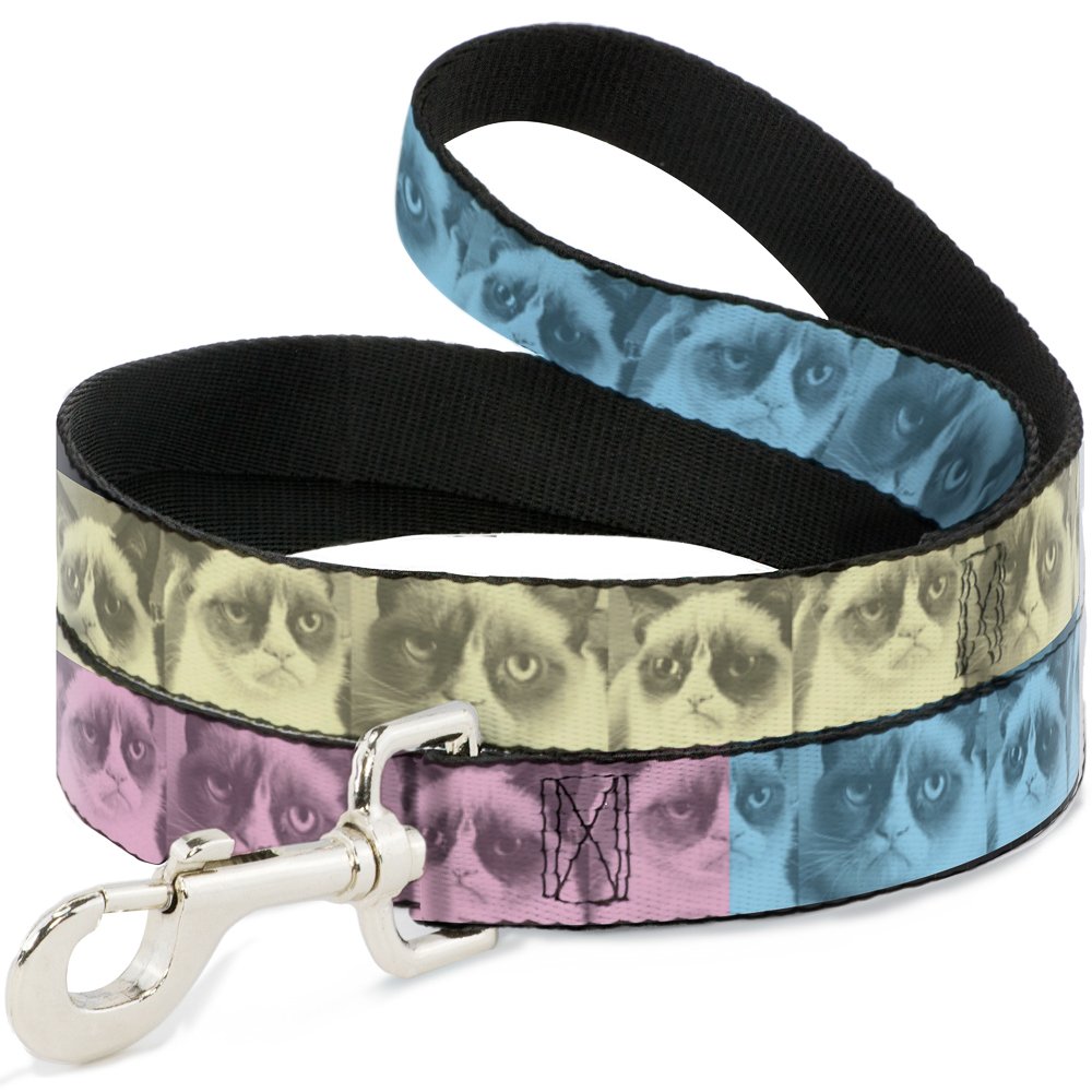 Laisse pour animal Buckle Down Grumpy Cat nylon résistant motif original