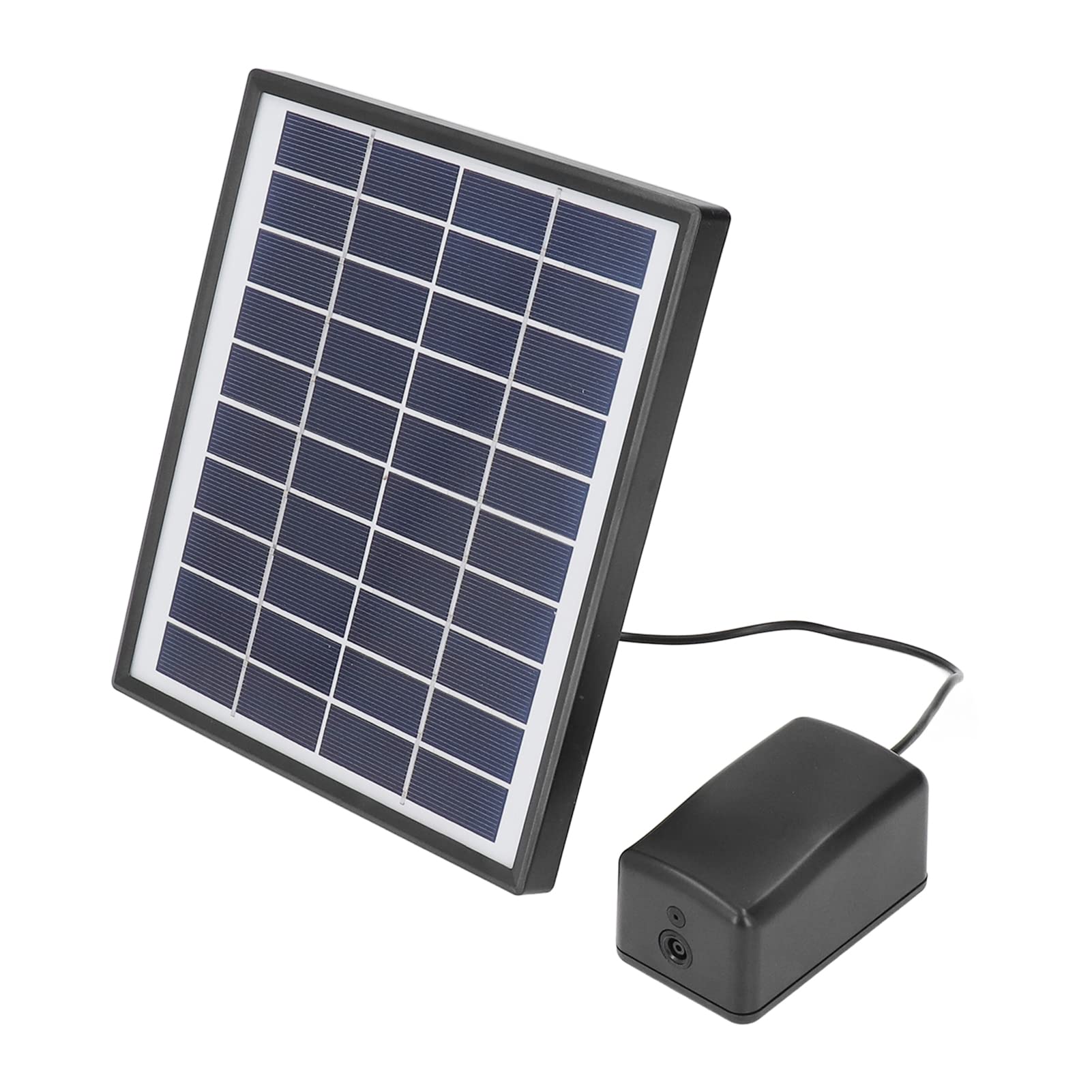 Cocoarm Solar-Teichpumpe, Verstellbares Solarpanel-Luftpumpen-Set, 10 V, 6 W DC, Mikro-Solar-Brunnenpumpe mit 180-Grad-Panel-Blasenstein für Fischteich, Tank, Stromausfall, Angeln