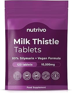 Milk Thistle High Strength Tablets 10,500mg & 80% Silymarin Per Serving | 120 Tablets | Milk Thistle Herbal Supplement | Vegan & UK Made